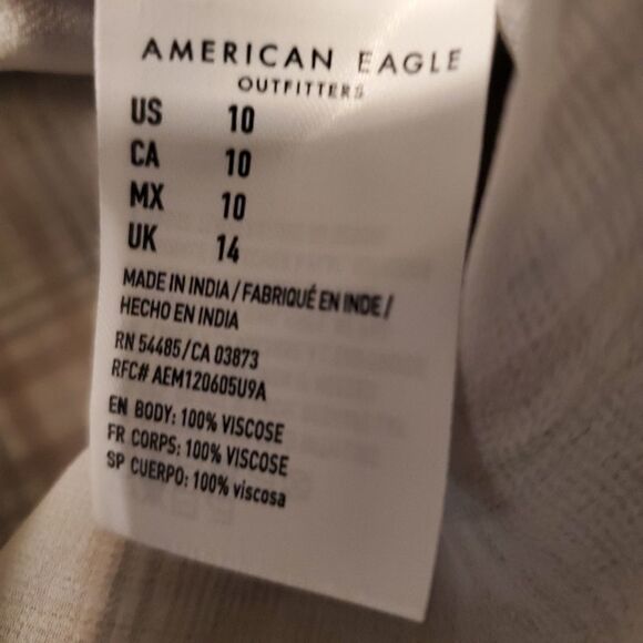 AMERICAN Eagle Outfitters brown plaid skirt sz 10 - Picture 5 of 5